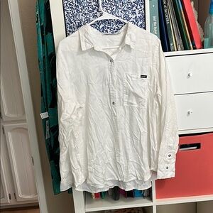 Calvin Klein Jeans White Casual Button Down Shirt